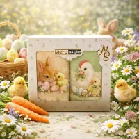 Комплект - 2 броя хавлиена кърпа с печат - Кутия - 5455 - Комплект - 2 броя хавлиена кърпа с печат - Кутия - 5455