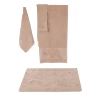 Комплект 4 броя хавлия Цветя - Кафяво - Комплект 4 броя хавлия Цветя - Кафяво