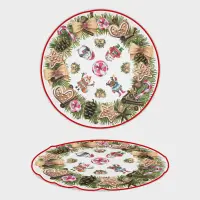 Кръгла хавлиена кърпа с коледни мотиви - 4497 - Кръгла хавлиена кърпа с коледни мотиви - 4497