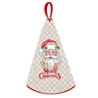 Кръгла хавлиена кърпа с коледни мотиви - 5349 - Кръгла хавлиена кърпа с коледни мотиви - 5349