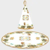 Кръгла хавлиена кърпа с великденски мотиви - 5118 - Кръгла хавлиена кърпа с великденски мотиви - 5118