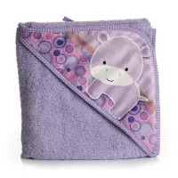 Бебешка хавлиена кърпа с качулка - Лилаво - Бебешка хавлиена кърпа с качулка - Лилаво