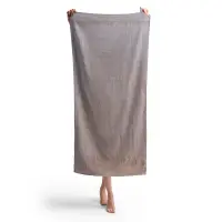 Плажна хавлия с бамбуков десен - капучино - Плажна хавлия с бамбуков десен - капучино