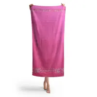 Плажна хавлия с бамбуков десен - циклама - 1768 | Плажна хавлия с бамбуков десен - циклама - 1768