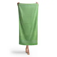 Плажна хавлия с бамбуков десен - зелена - 1762 | Плажна хавлия с бамбуков десен - зелена - 1762