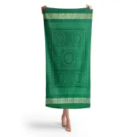 Плажна хавлия с мотив - Зелено - Плажна хавлия с мотив - Зелено